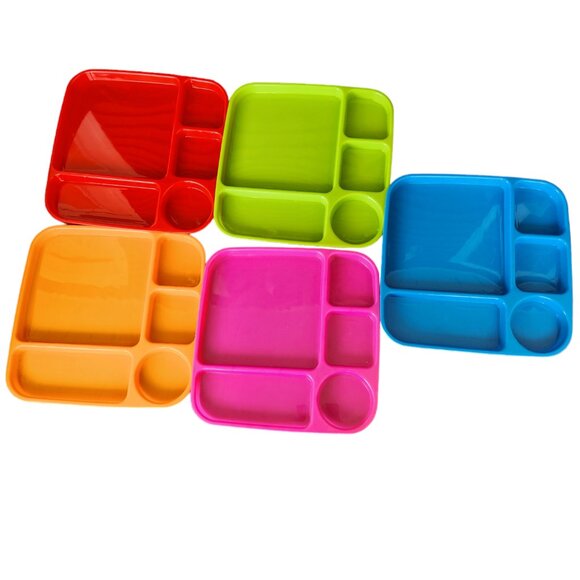 Set of 5 New Plastic Multidividing Plates - Picture 1 of 3